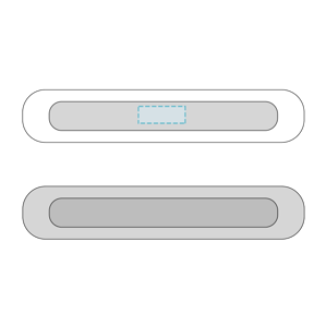 Récipients oblongs en porcelaine blanche